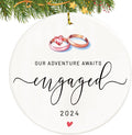 Engagement Christmas Ornament for Newly Engaged by Olicard