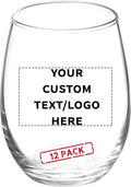 Custom Stemless Wine Glasses by ARC 5.5 oz. Set of 12, Personalized Bulk Pack by DISCOUNTPROMOS