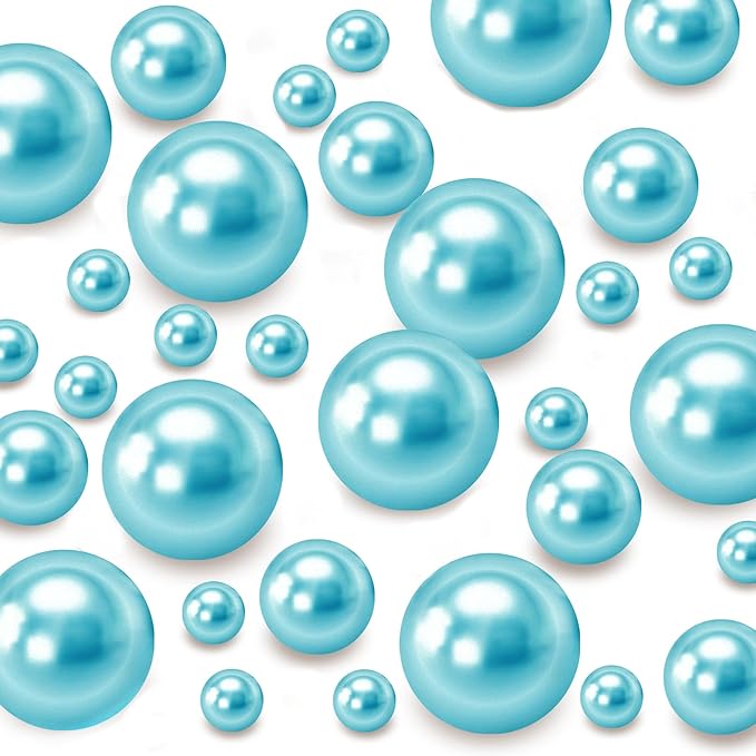 120 PCS 8/14/20mm No Hole Polish Pearl Beads by Cusmation