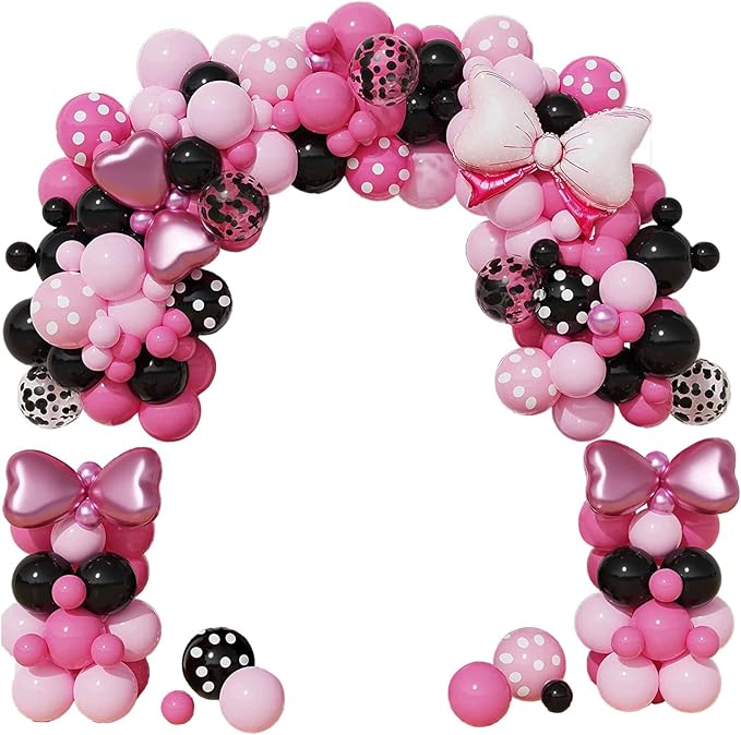 36 Inches Bow Foil Balloon Huge Bowtie Pink Balloon by GLASNES
