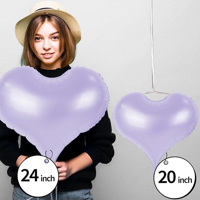 20 Inch Purple Heart Balloons - Image 8