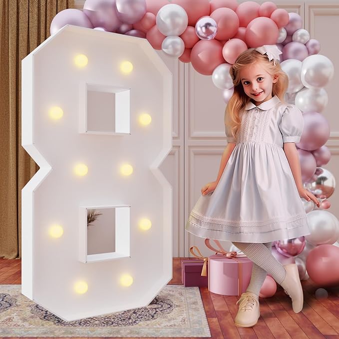 imprsv 4FT Marquee Numbers, DIY Light Up Numbers by Letsmakeitimpressive