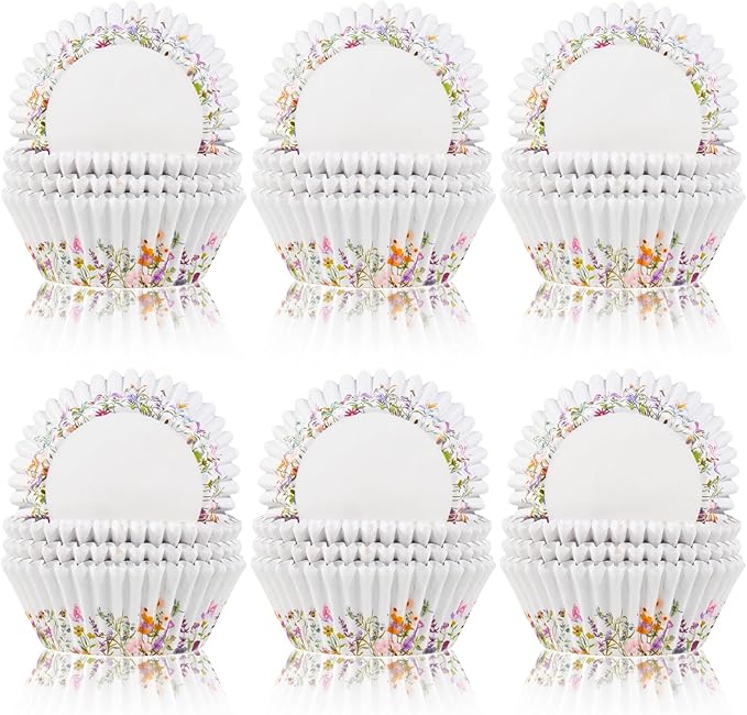 600 Count Elegant Wildflower Cupcake Liners by Fjoron