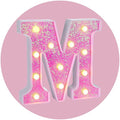 Foaky Pink Light up Letters，Pink Party Decorations, Girls Room Decor, Glitter by Foaky