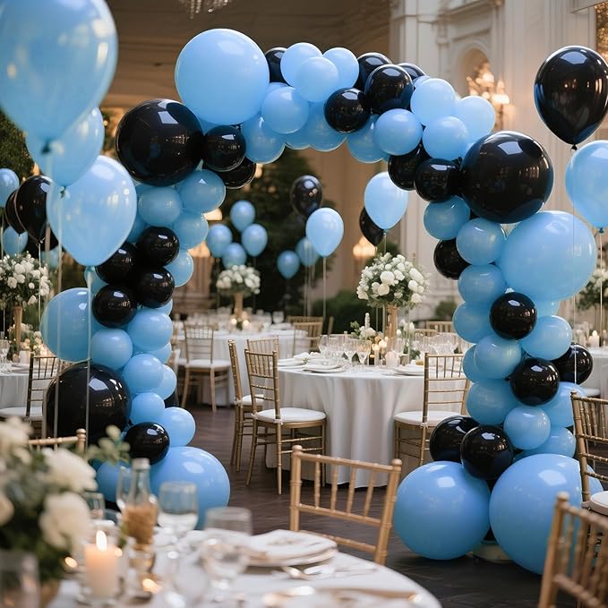 KAWKALSH Baby Blue Balloon Arch Kit 111Pcs 18 12 5 Inch Latex Party Balloons - Image 6