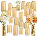 24pcs Glass Bud Vases Set, Small Vases by GNILLKO