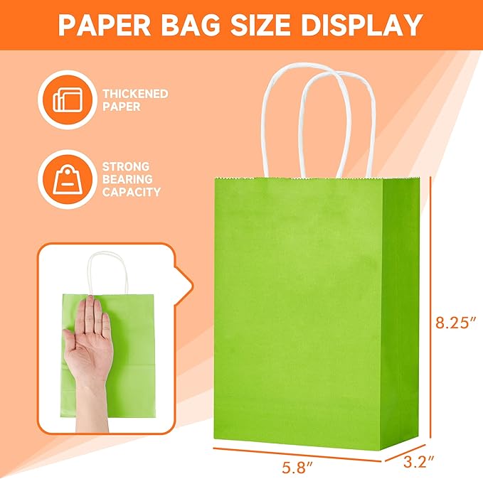 METAPRINT 48 Pcs Rainbow Paper Gift Bags - Image 2