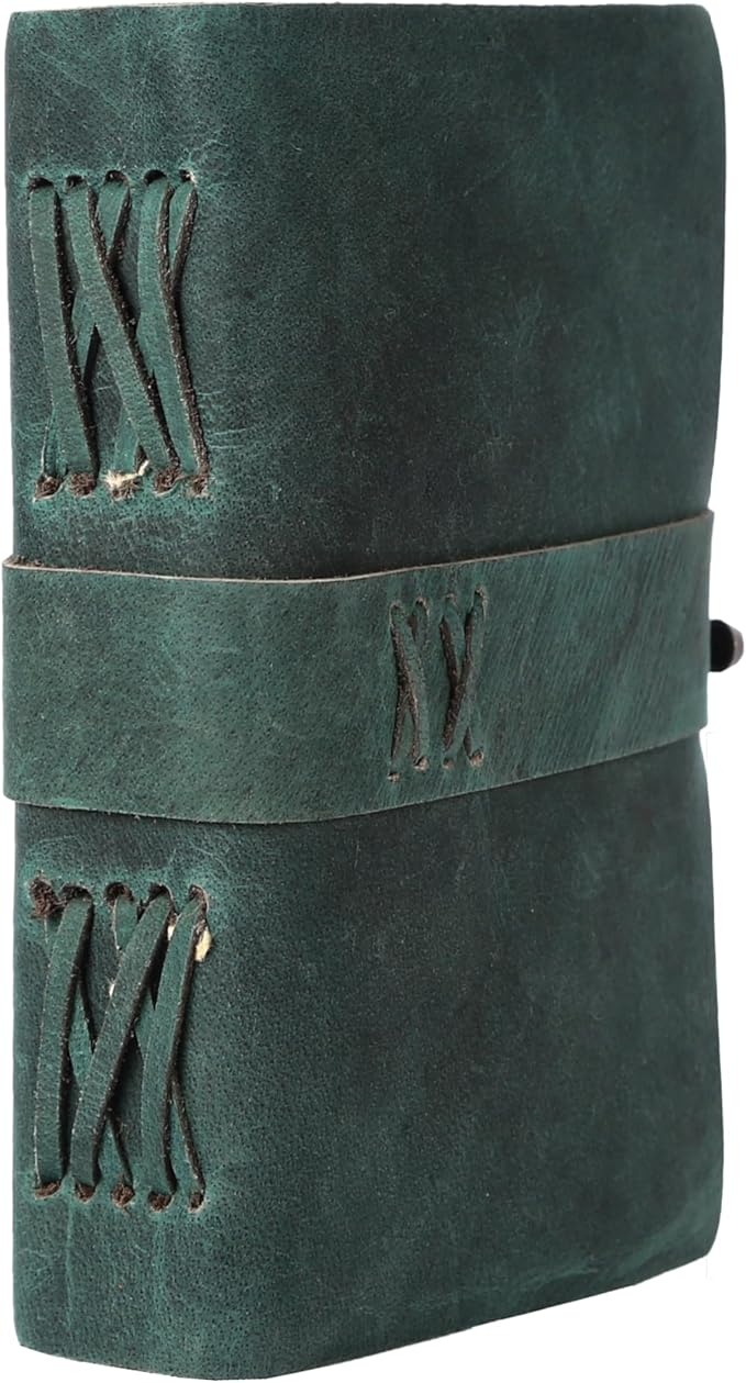 Vintage Leather Journal Handmade Buffalo Non-Refillable Deckle Edge Paper – - Image 2