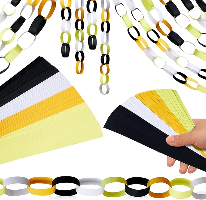 Lincia 600 Sheet Halloween Paper Chain Garland, Construction DIY Crafts Chain by Lincia