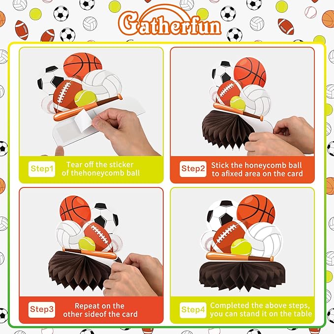 Sports Themed Party Decorations Kit - Image 3