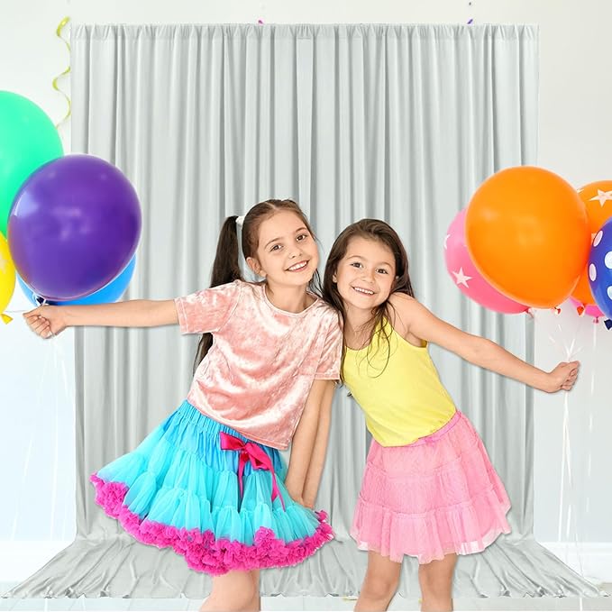 10ft x 10ft Silver Backdrop Curtains - Image 6