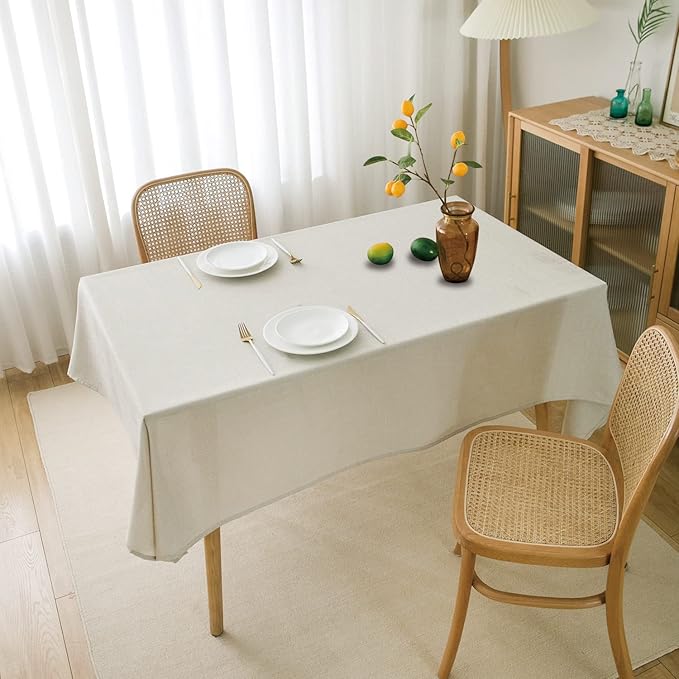 NLMUVW Square Linen Tablecloth 54 Inch Linen Textured Table Cloth Water - Image 6