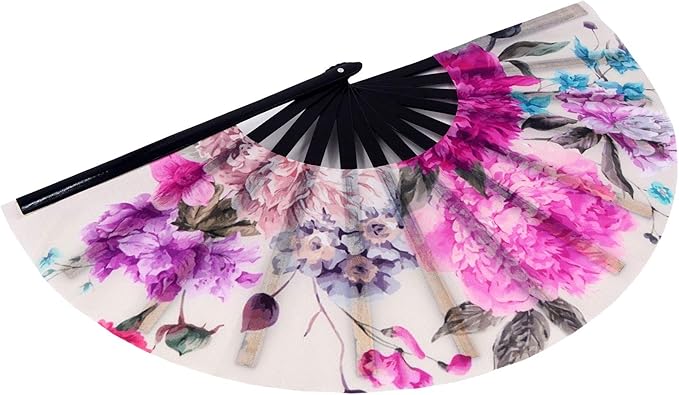 Amajiji Large Folding Hand Rave Fan Popping Fan - Image 6