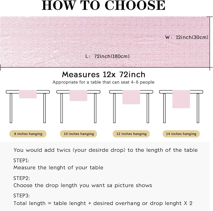 2 Packs 12 x 72 inches Sequin Table Runner - Image 4