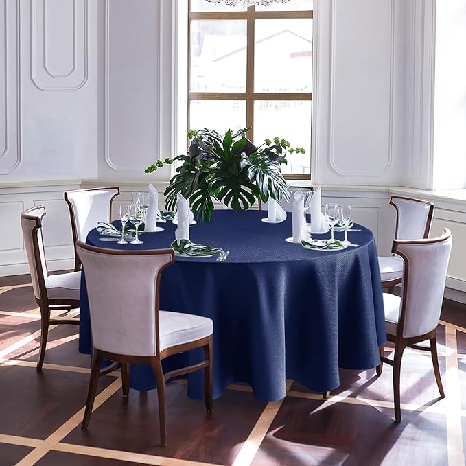 Biscaynebay Textured Fabric Round Tablecloths 90", Wedding & Parties etc - Image 2