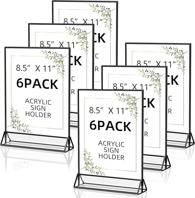 Acrylic Sign Holder 8.5X11 Clear Sign Holder, Double Sided Flyer Holder by PPH-SisyPurchaseNow