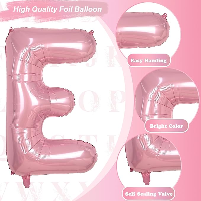 40 Inch Pearl Pink Large Letter Balloons A - Image 9