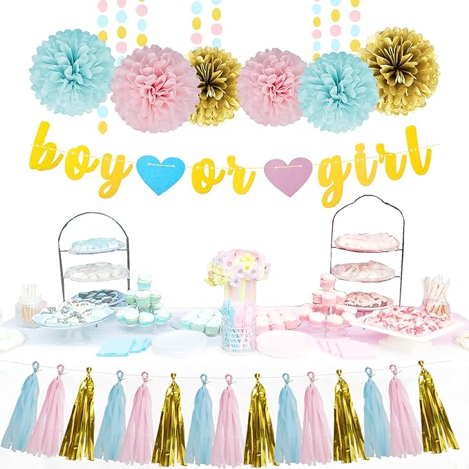 Gender Reveal Decorations Blue Pink - Image 6