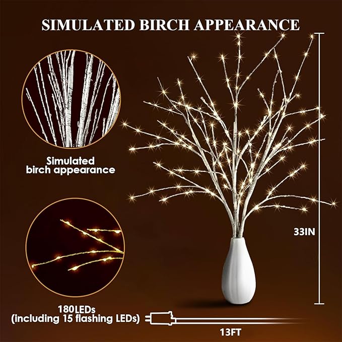 Lighted White Birch Branches - Image 4