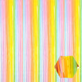 6 Pack Rainbow Foil Fringe Curtain Backdrop, 3.28Ft x 8.2Ft Metallic Tinsel by Ferwzsr