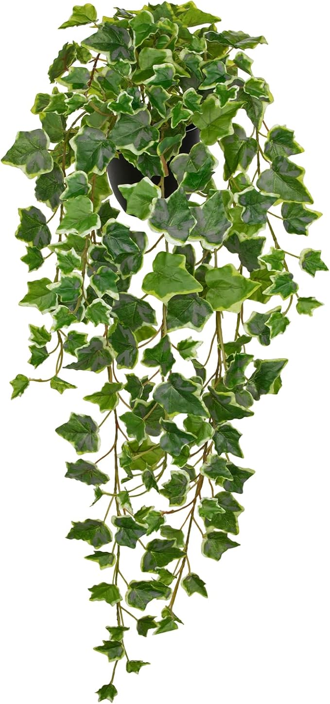 Hollyone Artificial Hanging Plants Potted 31.4" Fake Ivy Vine Faux Ivy Leaves by Hollyone