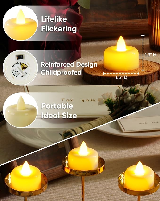 Amagic 12 Pack Remote Candles, Tea Lights - Image 2