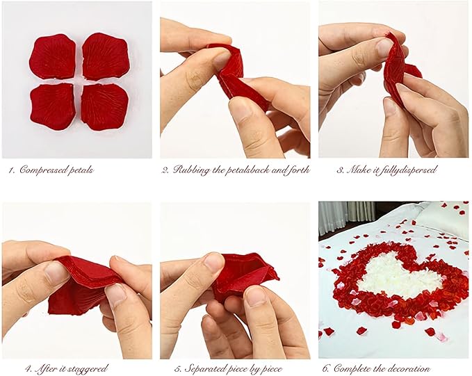 2000 Pcs Rose Petals, Artificial Flower Petals Fake Rose Petals - Image 3