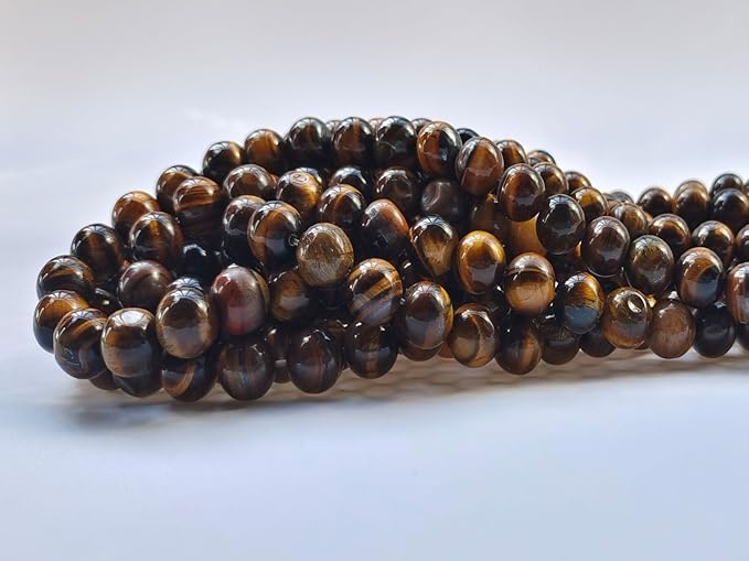 Stone Beads 8mm 100pcs Yellow Tiger Eye Beads Round Loose Gemstones Beads - Image 4