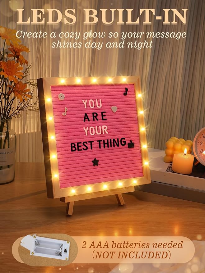 Light up Changeable Felt Letter Board Sign - Image 3