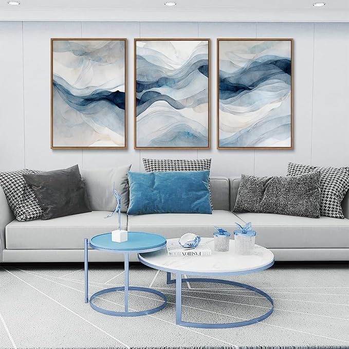 myusuar 3 Piece Large Abstract Framed Wall Art - Image 3