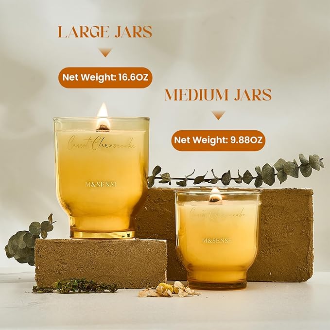 M&SENSE 16.6oz Natural Soy Large Jar Candle - Image 6