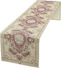Boho Bohemia Table Runner, Vintage Blue Gold Retro Flower Rustic Country Floral by Unknown