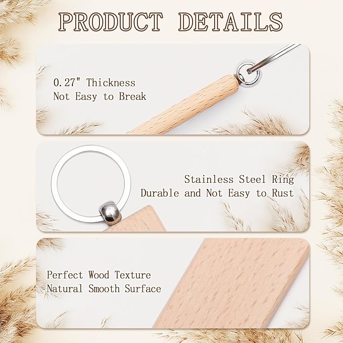 Custom Engraved Wooden Keychain 1-1000Pcs, Personalized Wood Keychains Bulk - Image 4