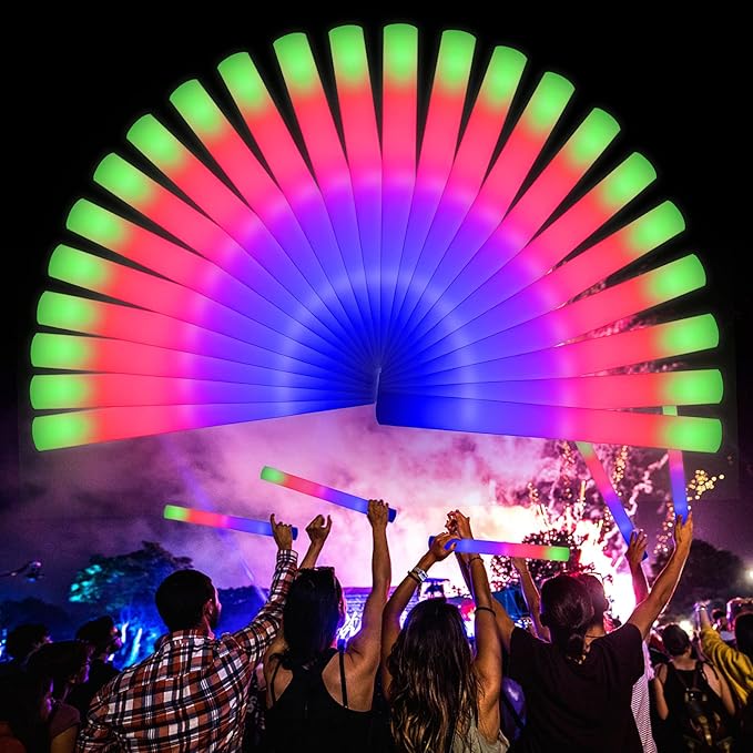 LifBetter 58Pcs Foam Glow Sticks Bulk, Led Glow Sticks by LifBetter
