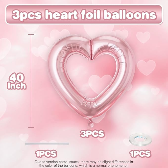 Pink Heart Balloons - Image 2