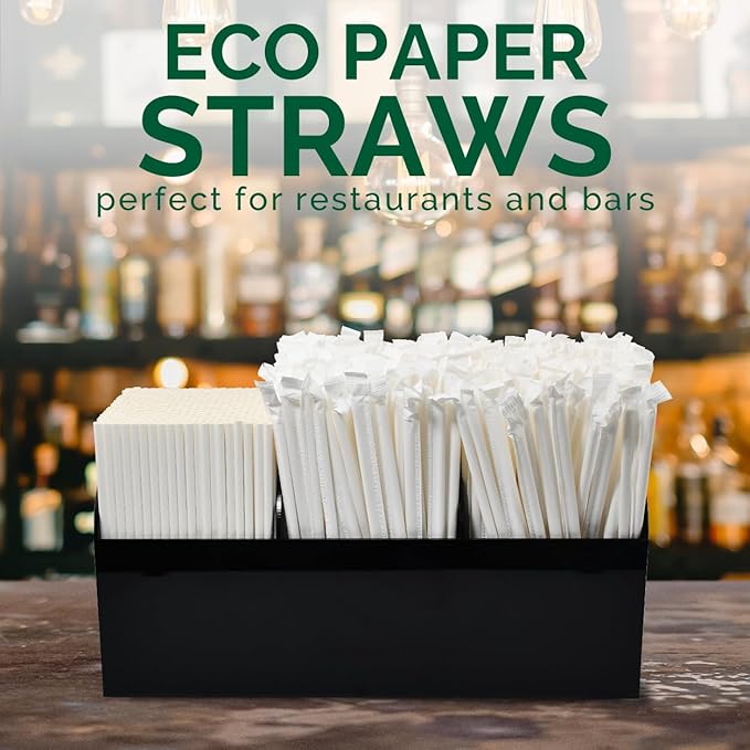 White Paper Straws Wrapped Individually - Image 5