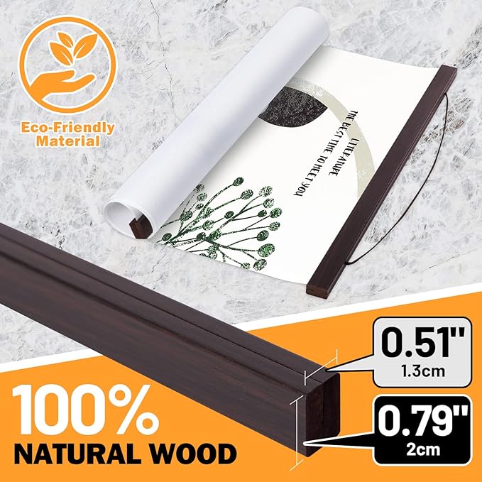 14x22 14x20 Poster Frame, Magnetic Light Wood Wooden Frame Frames Hanger - Image 3