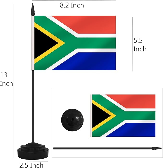 12 Pack South Africa Desk Flags - Image 2