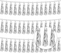3P Metallic Fringe Tassel Banner Garland Foil Tinsel Streamer Wall Hanging by Xuuf