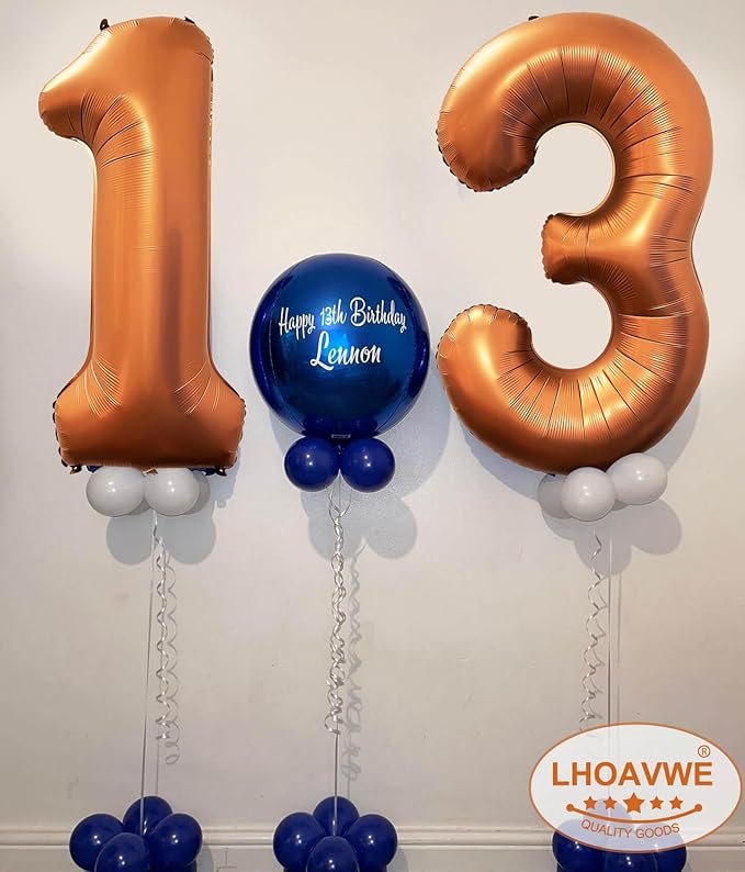 Number 15 Orange Balloons 40 Inch Giant Foil Helium - Image 3