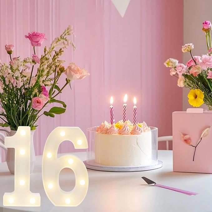 LED Marquee Letter Lights, Decorative Light Up Numbers - Image 3