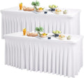 Wish Care 2 Pack White Spandex Table Clothes by WishCare