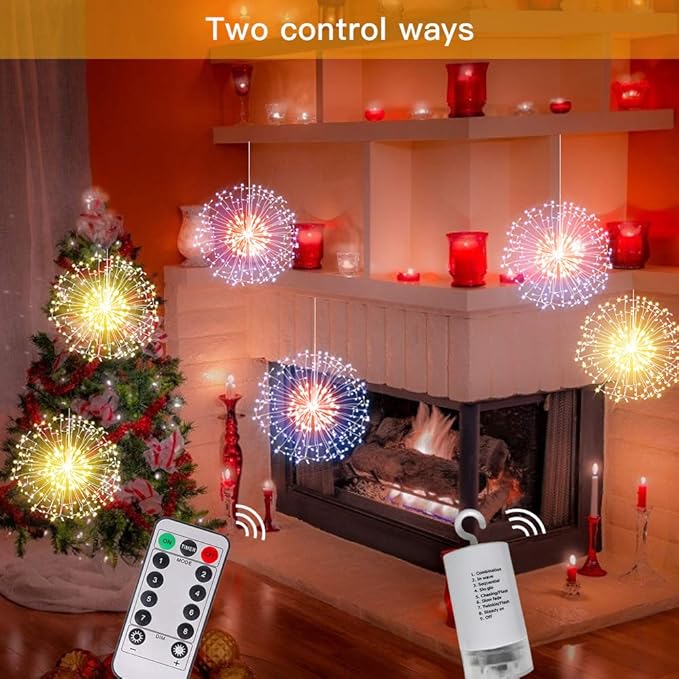 Admitrack String Lights Christmas Lights, 198 LED 8 Modes Dimmable - Image 2