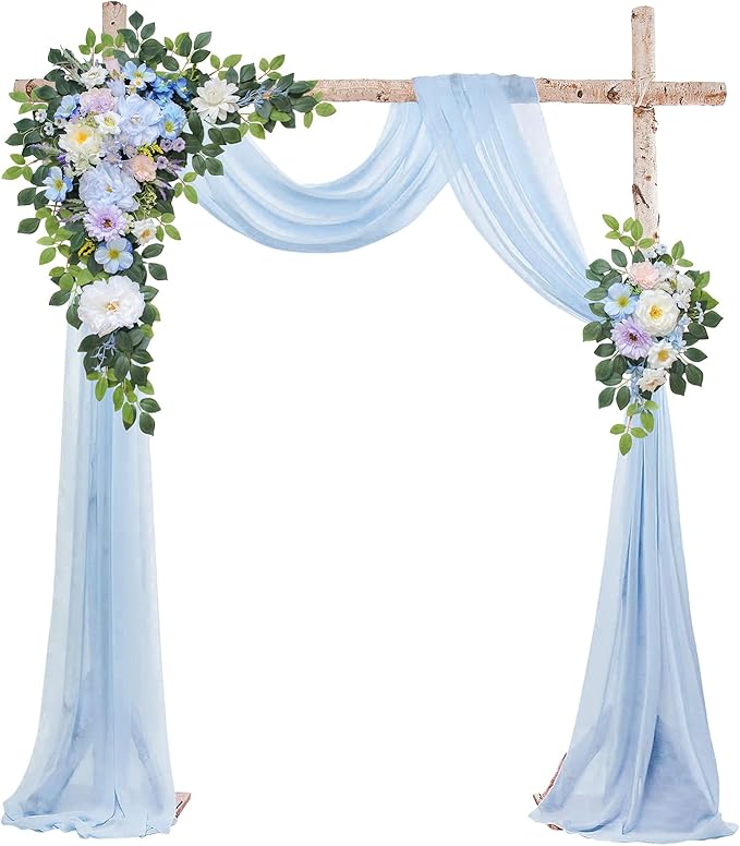 Wedding Arch Flowers Kit, Artificial Flower Arch Decor by Odouzy