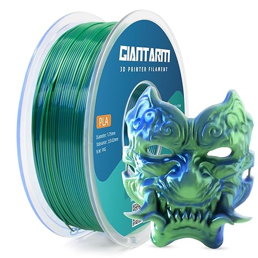 GIANTARM Dual Color PLA Filament, Silk PLA Filament 1.75mm +/-0.02mm, 1KG Spool by GIANTARM