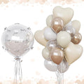 Cream White and Gold Balloons Beige Heart Balloon as Engagement Party by Froova