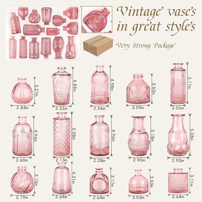 Bud Vases for Centerpieces Wedding, Flower Vases in Bulk for Rustic Home Decor - Image 7