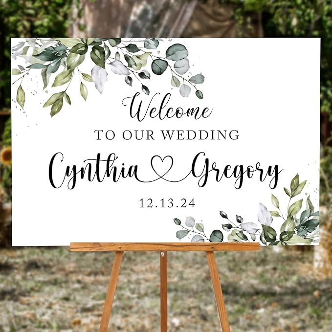 Custom Eucalyptus Wedding Welcome Sign Template, Elegant Eucalyptus Printable - Image 5