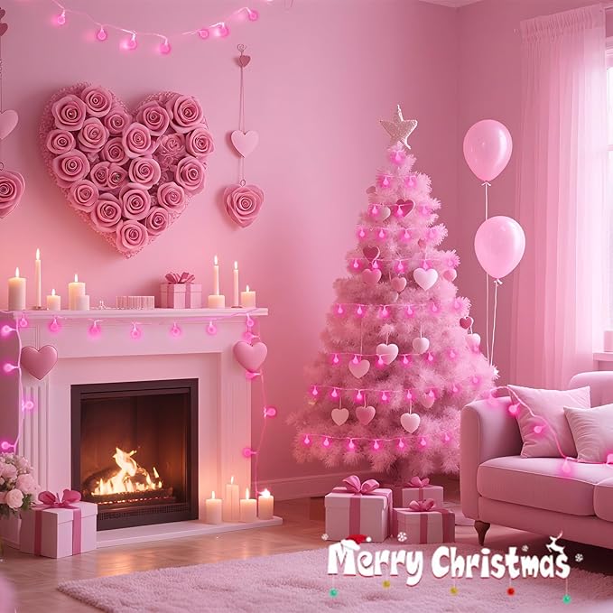 100LED Pink String Lights Outdoor Indoor - Image 3