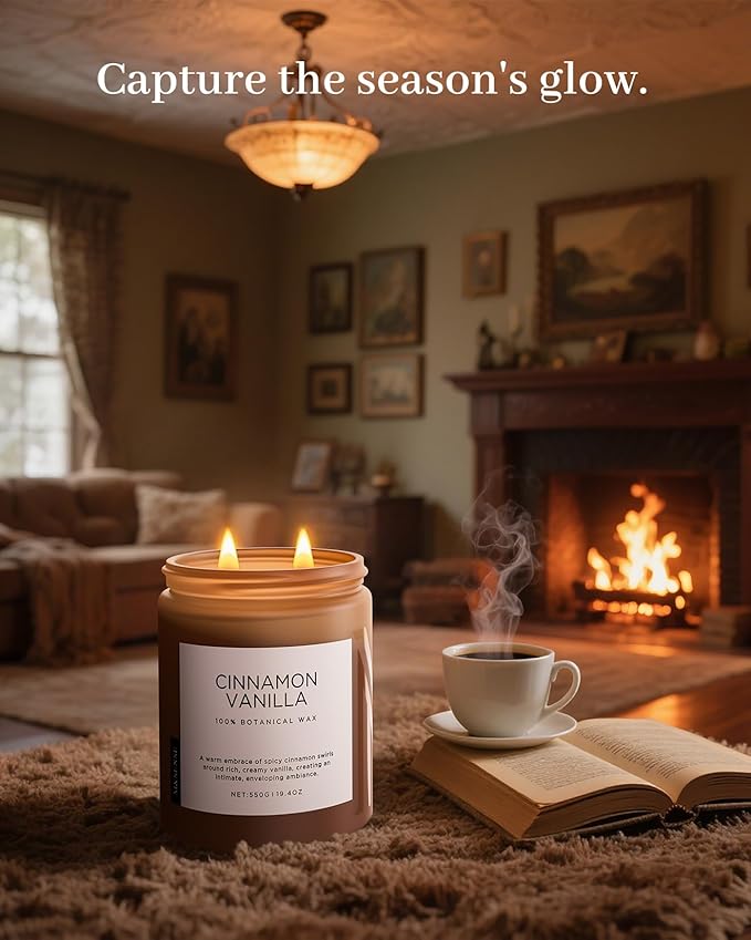 M&SENSE Cinnamon Vanilla Fall Scented Candles - Image 7